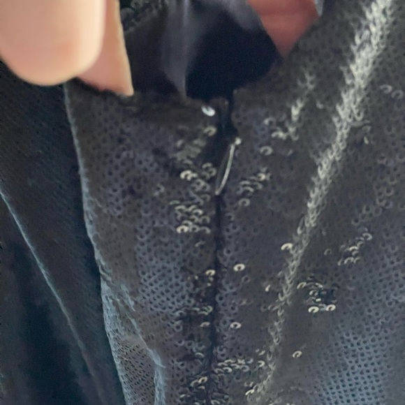 NWT Gauge 81 ALMORA Black sequin mini dress with ruching - Picture 11 of 15